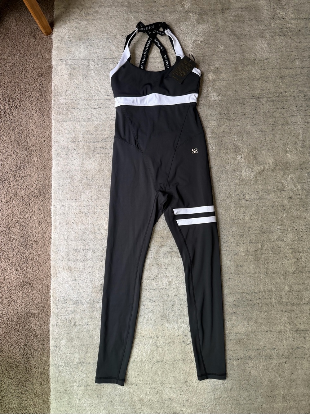 Women’s Black & White Athletic Jumpsuit